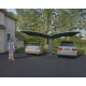 Carport duplo em alumínio cinzento e policarbonato Arizona Breeze 5000 Palram - Canopia