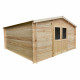 Abrigo de jardim em madeira maciça 16m² PRIMO - travessas 28mm Gardy Shelter