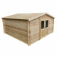 Abrigo de jardim em madeira maciça 16m² PRIMO - travessas 28mm Gardy Shelter