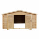 Abrigo de jardim em madeira maciça 16m² PRIMO - travessas 28mm Gardy Shelter