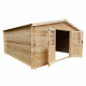 Abrigo de jardim em madeira maciça 16m² PRIMO - travessas 28mm Gardy Shelter