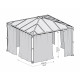 Cortinas de poliéster cinzentas para a pérgula Palermo™ 4300 - Palram - Canopia