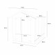 Abrigo de jardim em madeira Fiamma 178X273 cm - Porta dupla cega - ALCE