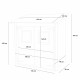 Abrigo de jardim em madeira HOBBY 198x98cm - Porta com vidro duplo - ALCE