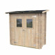 Abrigo de jardim em madeira HOBBY 198x98cm - Porta com vidro duplo - ALCE