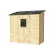 Abrigo de jardim encostado Vaniglia madeira de abeto 207x102cm - Porta com uma janela - ALCE