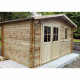 Abrigo de jardim 12m² PLUS em madeira 40mm tratada com tingimento castanho Gardy Shelter