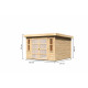 Abrigo de jardim com cobertura plana 6,55 m² em madeira natural 19 mm Mühlendorf 4 – Karibu