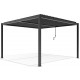 Pérgula bioclimática autoportante em alumínio graphite preto 4x4m - X-METAL
