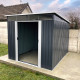Abrigo de jardim em metal 6,67m² Skylight antracite + kit de fixação X-METAL