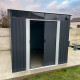 Abrigo de jardim em metal 6,67m² Skylight antracite + kit de fixação X-METAL