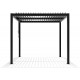 Pérgula bioclimática autoportante em alumínio Graphite Preto 3x3m - X-METAL