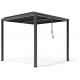 Pérgula bioclimática autoportante em alumínio Graphite Preto 3x3m - X-METAL