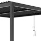 Pérgula bioclimática autoportante em alumínio Graphite Preto 3x3m - X-METAL