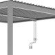 Pérgula bioclimática autoportante em alumínio cinza claro 3x3m - X-METAL