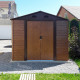 Abrigo de jardim em metal aspecto madeira 6,62m² + kit de fixação X-METAL