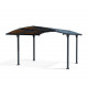 Carport em alumínio cinzento e policarbonato 1 carro 15.6m² Arcadia™ 4300 - Canopia