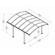 Carport em alumínio cinzento e policarbonato 1 carro 15.6m² Arcadia™ 4300 - Canopia