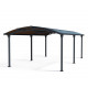 Carport para 1 carro em alumínio cinzento e policarbonato 23,3m² Arcadia™ 6400 - Canopia