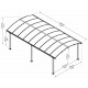 Carport para 1 carro em alumínio cinzento e policarbonato 23,3m² Arcadia™ 6400 - Canopia