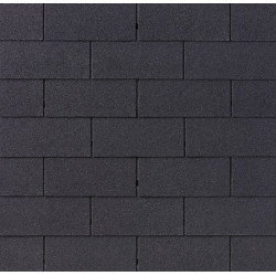Telhas asfálticas retangulares pretas - packs de 3m²