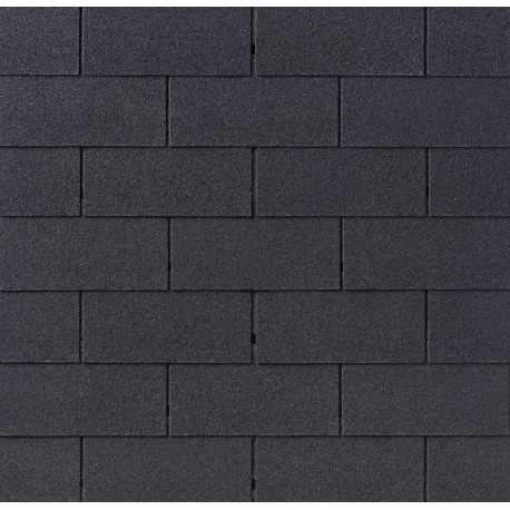 Telhas asfálticas retangulares pretas - packs de 3m²