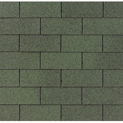 Telhas asfálticas retangulares verdes - packs de 3m²