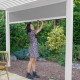 Toldo lateral branco de 300 cm para pérgula em alumínio bioclimática Ombrea VS