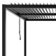 Pérgula bioclimática autoportante em alumínio graphite preto 4x4m - X-METAL