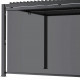 Persiana lateral Preto grafite de 370cm para pérgula de alumínio bioclimático X-METAL