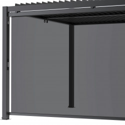 Persiana lateral Preto grafite de 370cm para pérgula de alumínio bioclimático X-METAL