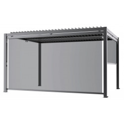Persiana lateral cinzento claro 370cm pérgula bioclimática em alumínio X-METAL