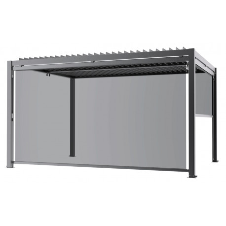 Persiana lateral cinzento claro 370cm pérgula bioclimática em alumínio X-METAL