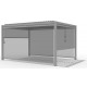 Persiana lateral cinzento claro 370cm pérgula bioclimática em alumínio X-METAL