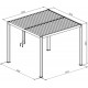 Pérgula bioclimática autoportante em alumínio Graphite Preto 3x3m - X-METAL