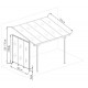 Painel lateral de alumínio e PC transparente para telhado de terraço branco 2,5m X-METAL