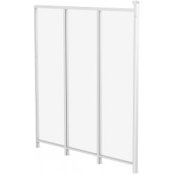 Painel lateral de alumínio e PC transparente para telhado de terraço branco 2,5m X-METAL