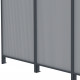 Painel lateral em alumínio e PC 4mm para telhado de varanda antracite 2,5m X-METAL