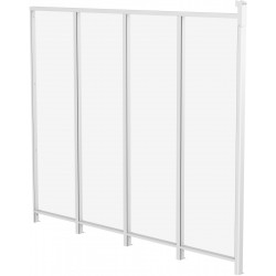 Painel lateral em alumínio e PC transparente para telhado de terraço branco 3m X-METAL