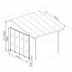 Painel lateral em alumínio e PC transparente para telhado de terraço branco 3m X-METAL