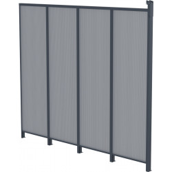 Painel lateral em alumínio e PC 4mm para telhado de varanda antracite 3m X-METAL
