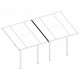 Kit de conexão branca entre 2 pérgulas inclinadas - X-METAL telhados de terraço 