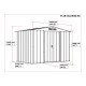 Abrigo de jardim em metal 4,77m² antracite ECO ALTEA - DURAMAX