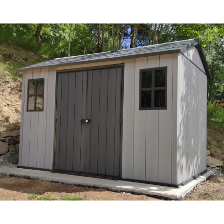 Abrigo em resina escovada Oakland 1175 Brossium 8m² + piso - Keter