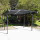 Carport em alumínio antracite 3x5,05m e policarbonato 6mm X-METAL