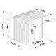 Abrigo de jardim em aço galvanizado Roka 4,08m² + Kit de ancoragem - X-METAL