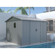 Abrigo de jardim em aço galvanizado Roka 9m² + Kit de ancoragem - X-METAL