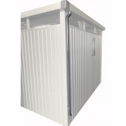 Calhas de caleira cinzentas para os abrigos de jardim de Roka e Kosto X-METAL