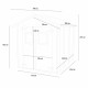Abrigo de jardim em madeira HOBBY - 198x248cm - Porta com vidro duplo - ALCE