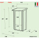 Abrigo de jardim em madeira HOBBY 198x98cm - Porta com vidro duplo - ALCE